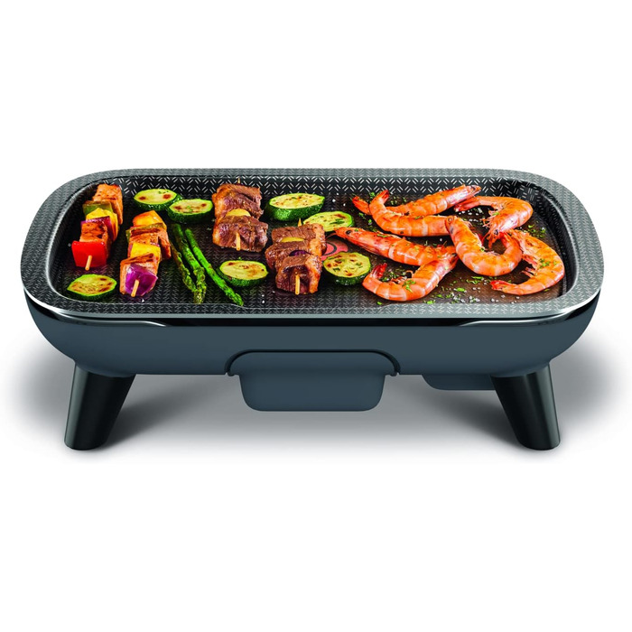 Електрична сковорода Tefal YY4570FB Plancha des Saveurs, антипригарне покриття, Titanium Force, технологія Thermo-Spot, регульований термостат, знімна плита, можна мити в посудомийній машині, чорний