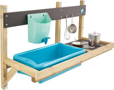 Аксесуари для ігрового будиночка для кухні TP Toys 297 Kitchen Wooden Deluxe Mud Kitchen, зелений, односпальне ліжко, 36 x 81 x 56 см, 297