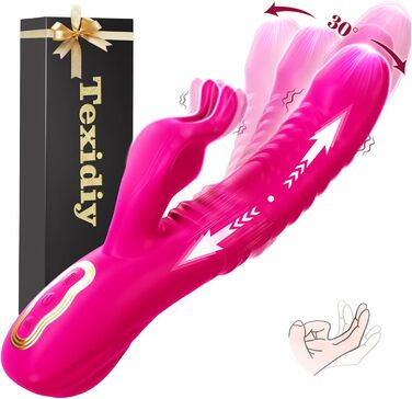 Вібраційна секс-іграшка для жінок з 3 режимами поштовху та гойдання, 10 вібрацій, вібраційні набори з фалоімітатором-гойдалкою 30 для жінок, клітор, вібрація точки G Texidiy для жінок, секс-іграшка для пар, для самостійного використання