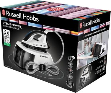 Парова прасувальна станція Russell Hobbs (2400 Вт, тиск пари 4,5 бар, знімний резервуар для води 1,3 л) Праска 24420-56 Парова пра