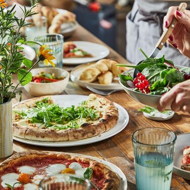 Газова піч для піци Tefal Pizza Pronto для зовнішнього використання, до 400 C, регулятор температури, перемикач увімкнення/вимкнення, керування поворотним каменем, компактна, в т.ч. шкірка для піци, нержавіюча сталь, JM413015