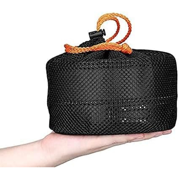 Набір посуду Qtiwe з 10 предметів, горщики для пікніка, набір посуду для кемпінгу, походів на свіжому повітрі, пікніків, барбекю, складні горщики для кемпінгу, сертифіковані FDA