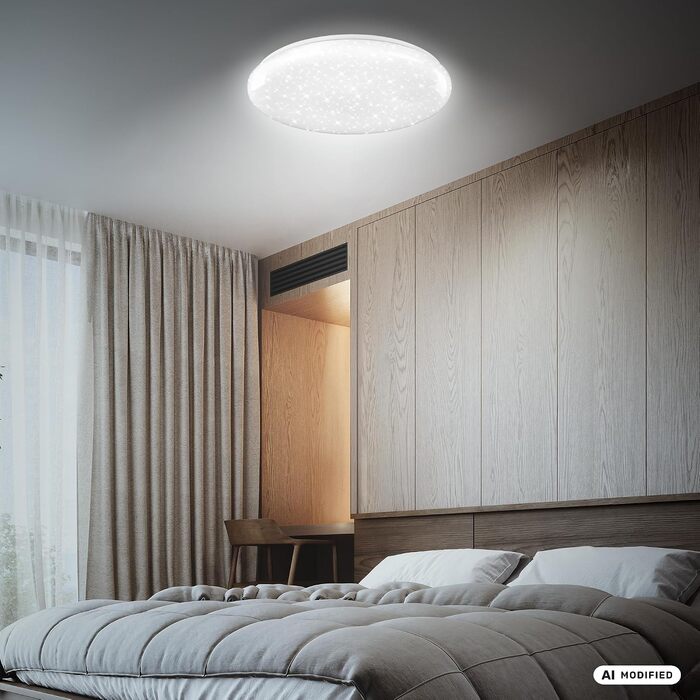 Стеля LED-світильник BRILONER Зоряне небо, 3 рівні димування, білий