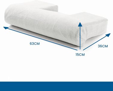 Ортопедична подушка підвищеного комфорту The Pillow - Унікальна 3-складова конструкція для підтримки природної S-подібної форми - Зменшує біль у шиї та спині - Покращена вентиляція Від 65 кг підвищеного комфорту