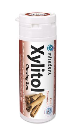 Жувальна гумка miradent Xylitol Dental Care з ксилітолом та корицею – 12 шт.