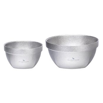Двостінні титанові миски 500 мл та 800 мл вівсянка, рис, суп, миска, надлегкий портативний посуд для кемпінгу на свіжому повітрі (сріблястий) Ti1163T 500 мл 800 мл сріблястий Ti1163T