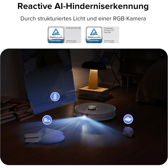 Робот-пилосос roborock Qrevo Curv з функцією миття підлоги та підйомною шваброю, подвійна система проти сплутування, шасі AdaptiLi