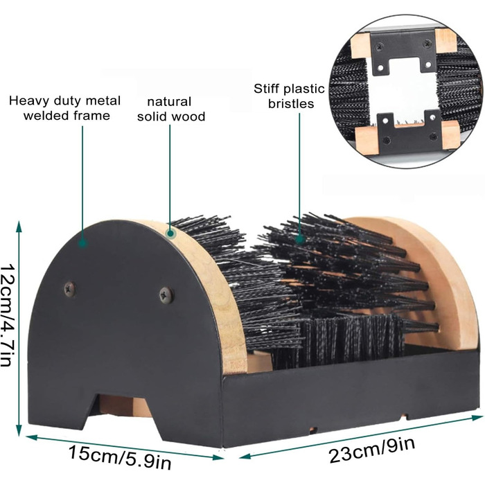 Універсальна грязьова щітка для саду, щітка для чищення черевиків для дому Потужна щітка для чищення взуття, простий у використанні інструмент для прибирання снігу для гумових чобіт