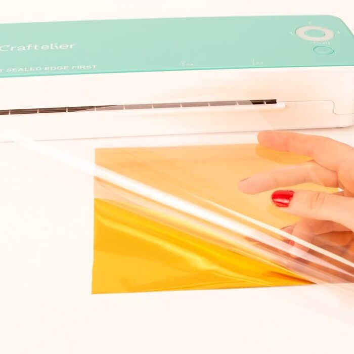 Гарячий та холодний ламінатор та аплікатор плівки Craftelier, для конвертів від 80 до 125 мікрон, для заклеювання документів розміром до 33 см, зручний у використанні в офісі, вдома чи в школі