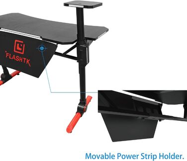 Ігровий стіл HFTEK - Ігровий стіл - Ергономічний ігровий стіл - Комп&39ютерний стіл з RGB-підсвіткою (FA32GBL)