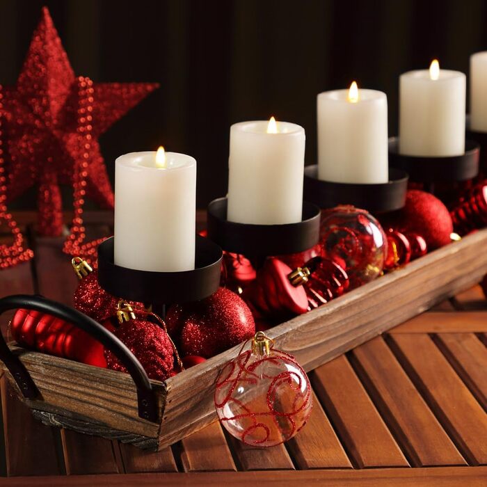 Різдвяні кульки 102 шт червоні Deuba