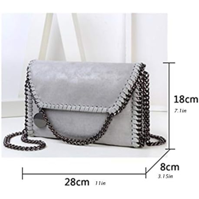 Жіноча сумка-месенджер MZBoutiques з ланцюжком, повсякденна, зі штучної шкіри (Золота)