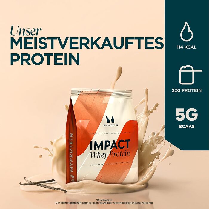 Сироватковий протеїн MyProtein Impact, ваніль, 1 кг