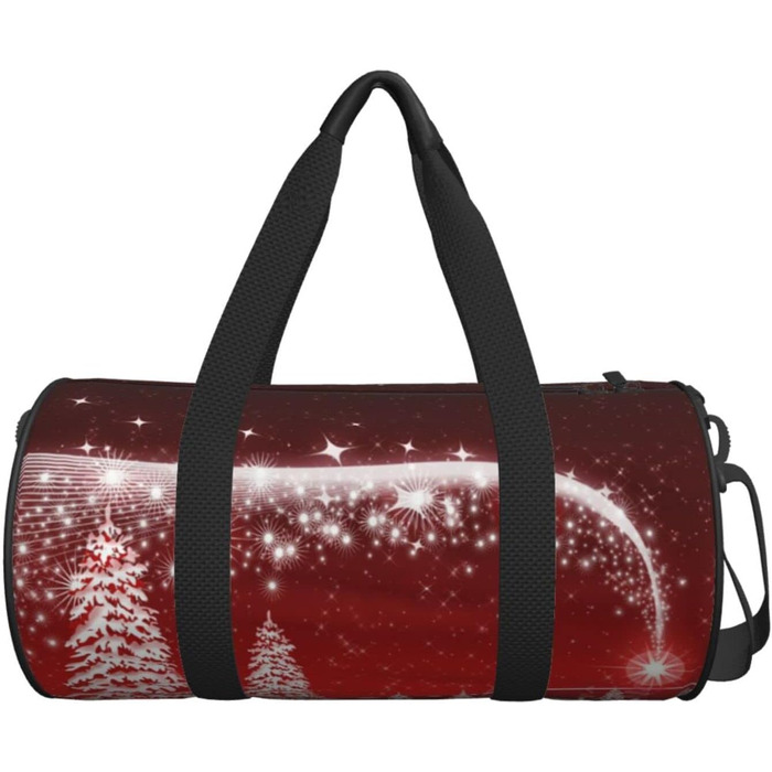 Яскрава дорожня сумка З Різдвом, спортивна сумка для чоловіків та жінок, велика сумка для подорожей, сумка-мішок зі сніжинками