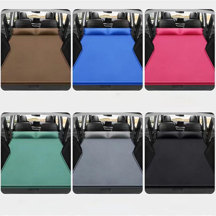 Автомобільний надувний матрац для Audi A1 A3 A4 A5 A6 A7 A8 A4L A6L Q2 Q3 Q5 Q7, портативний потовщений надувний матрац для багажника заднього сидіння, аксесуар для подорожей та кемпінгу, C-коричневий