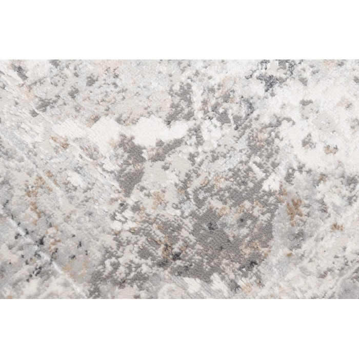 Килим з коротким ворсом Vintage Кремовий Білий Сірий Темно-сірий Дизайн рамки Використано Ефект Розмитий Розмитий Вітальня Спальня