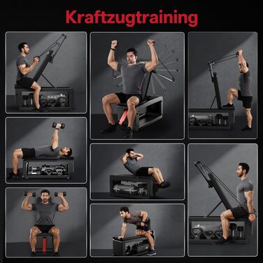 Регульована силова лава JOROTO MD85 з вбудованим відділенням для зберігання, вантажопідйомність 990 фунтів/450 кг, багатофункціональна похила лава, 9-позиційні блоки та 7-позиційна регульована спинка, лава для домашніх тренувань