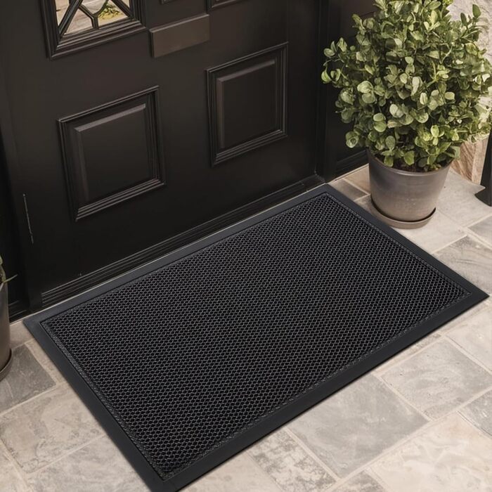 Килимок для дверей 45x65 см, Килимок для миття, Нековзний килимок для дверей, Килимок для дверей для приміщень, Нековзний килимок для вхідних зон