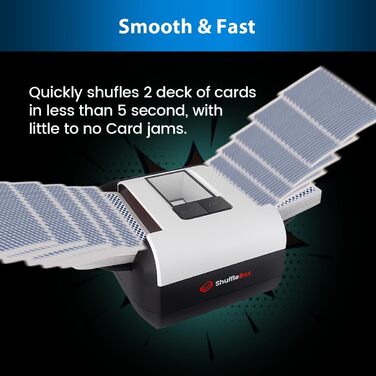 Автоматичний змішувач карт Shufflebox S1 з акумулятором 2000mAh, безшумна машина для перемішування двох колод, компактний розмір