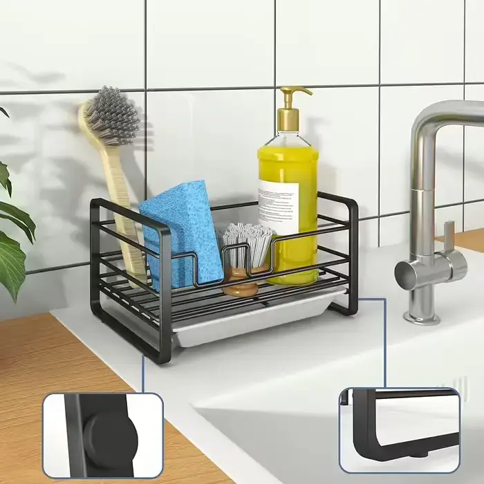 Органайзер для раковини з піддоном YOUJIA 2623268, чорний