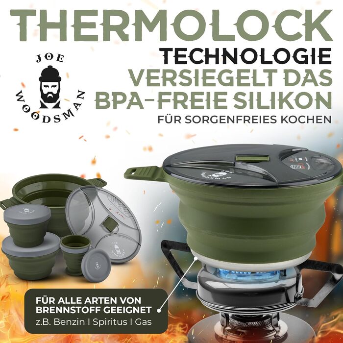 Складаний похідний посуд / набір для приготування їжі легкий, компактний для туризму, піших прогулянок, хайкінгу, трекінгу та подорожей відкрийте для себе зараз