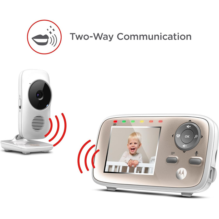 Відеоняня WLAN, камера спостереження за дитиною з кольоровим дисплеєм 2,8 дюйма, радіус дії 300 метрів, 667 Connect