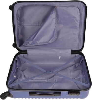 Ручна поклажа Christian Wippermann, 4 колеса, чорна з візерунком у смужку, валіза, візок, легка, кабіна, стандарт IATA, 55x35x23 см