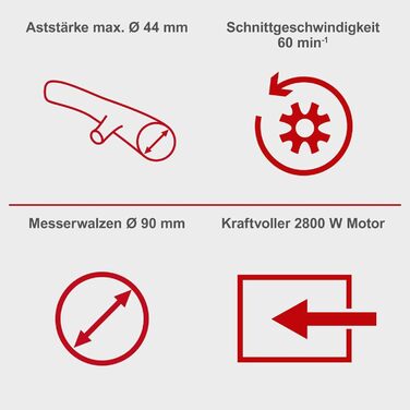 Електричний садовий подрібнювач Scheppach GS60 трактор-Безшумний подрібнювач 2в1 Потужність 2800 Вт Товщина різання 45 мм Ящик для трави 60 л Самостійне харчування та повернення зі стопером, рукавичками та секатором