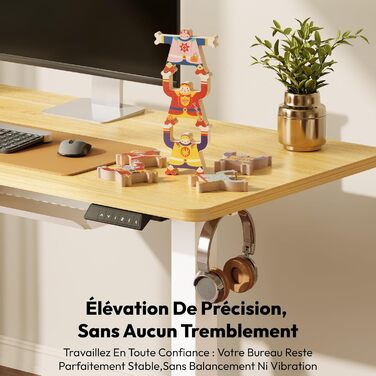 Письмовий стіл з регульованою висотою 200x80 см, Електрично регульований ергономічний комп&39ютерний стіл з функцією пам&39яті для роботи сидячи/стоячи (клен) 200 x 80 см клен