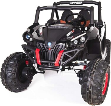 Дитячий електромобіль 12В 2-місний, NEW RSX електричний баггі для дітей, чорний, з пультом дистанційного керування 2,4 ГГц, 36 міс