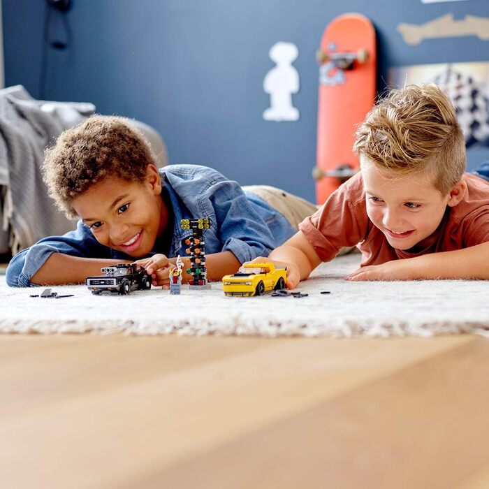 Конструктор LEGO 75893 Speed Champions 2018 Dodge Challenger SRT Demon і Dodge Charger R/T 1970 року, ралійний автомобіль, іграшко