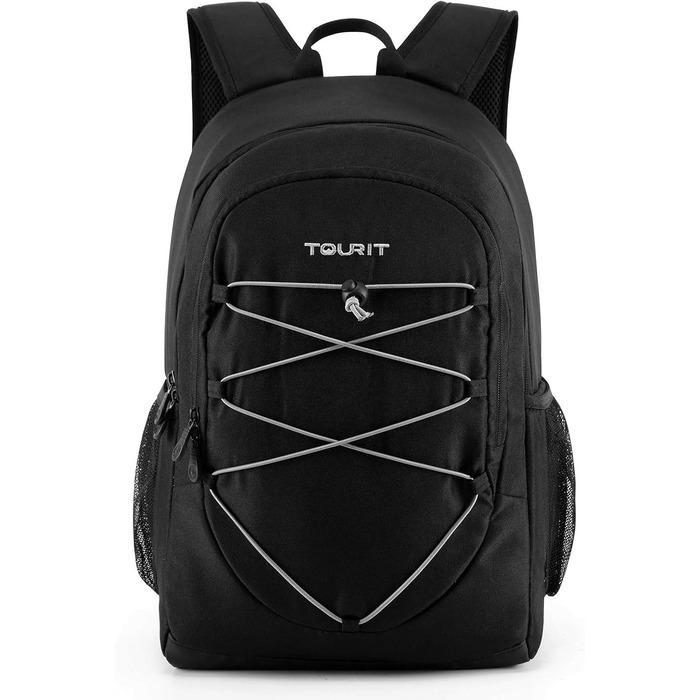 Рюкзак-холодильник TOURIT 25L, водонепроникний, надлегкий, для пікніків, кемпінгу, походів, барбекю, чорний