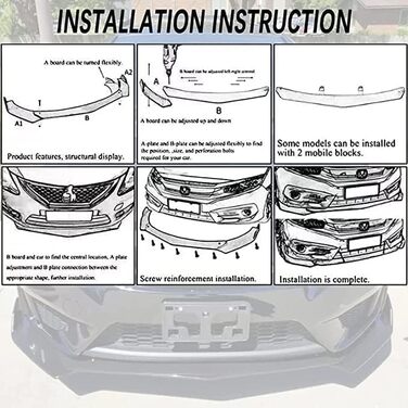 Передній спойлер LIXINRU для BMW X6 G06 M Sport 2020 2021 2022, передній фартух Передній спойлер Протектор дифузора для губ Захисна кришка Обшивка