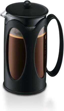 Кавоварка Bodum 10682-01 Кенія (система французької преси, постійний фільтр з нержавіючої сталі, 0,35 літра) чорна 3 чашки