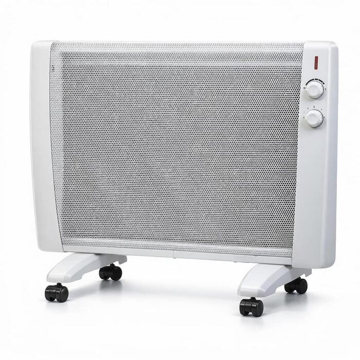 Інфрачервоний обігрівач Syntrox Germany 2400 Вт / Радіаційний обігрівач мобільний електричний обігрівач з термостатом та 4 режимами нагріву, тихий та безпиловий, окремостоячий пристрій з колесами та настінним кріпленням