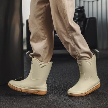 Водне взуття, гумові чоботи, гумові чоботи, чоловічі, європейський стиль, нековзні, для кухні, активного відпочинку, риболовлі, подорожей та походів, розмір 2, жовті, 39 1/3 EU