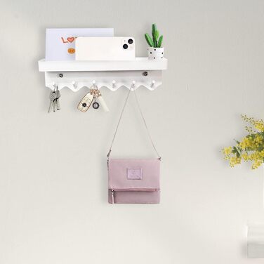 Тримач для ключів Echehi з 6 гачками, 2 способи встановлення, стійка для ключів без свердління Підходить для вхідних груп і за две