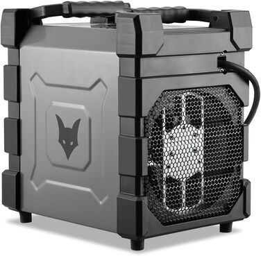 Електричний обігрівач FUXTEC FX-EH3, вентилятор-обігрівач з 2 рівнями нагріву 1500 Вт/3000 Вт, плавно регульований термостат, витрата повітря 284 м/год, клас захисту IP24, компактний та портативний для приміщень площею до 90 м