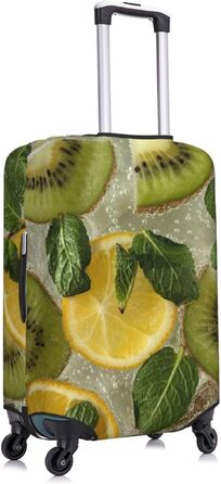 Чохол для валізи Лимон та Ківі з принтом, еластичний захист від подряпин та пилу, чорний, розмір 95
