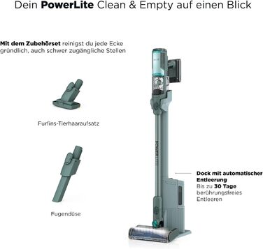 Акумуляторний пилосос Shark PowerLite Clean & Empty Pet, до 40 хв роботи, бірюзовий