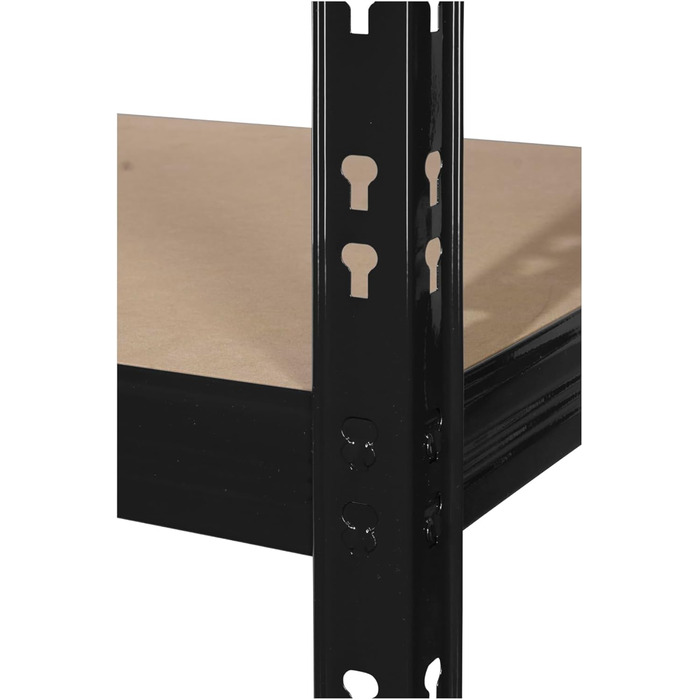 Міцний стелаж 178,5 x 130 x 60 см, чорне порошкове покриття ширина 130 см 4 полиці, кожна з максимальним навантаженням 250 кг Полиця для зберігання, металева полиця, полиця для підвалу