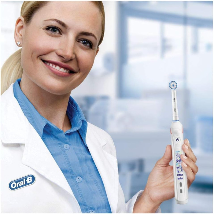 Розумна електрична зубна щітка Oral-B Junior для дітей віком від 6 років, 3 режими чищення та додаток Bluetooth для догляду за зубами, розроблений Braun, білий