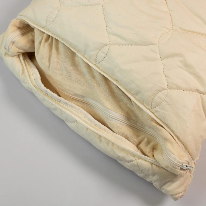 Подушка GIRAFFENLAND з органічного проса 40x80 см, надзвичайно комфортна стьобана органічна тканина органічне просо з додатковою внутрішньою подушкою Нефарбована та невибілена Подушка для сну, подушка для голови 40x80 см плюс