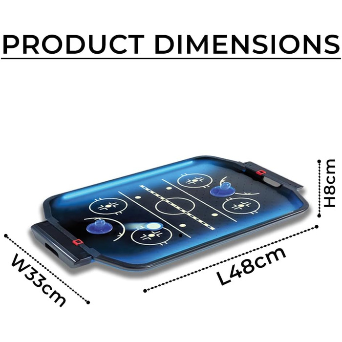 Електронний аркадний аерохокей, настільний аерохокей, світлодіодний чемпіонатний аерохокейний набір, міні-аркадний аерохокейний стіл з 2 шайбами, 2 слайдерами або 1 базовим блоком, аерохокейний стіл