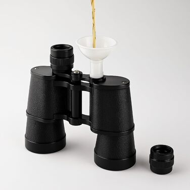 Термос у стилі бінокля на 500 мл алкоголю 2 окремі камери для 2 різних лікерів, веселого подарунка, фестивального запасу, запасу алкоголю, чоловічого подарунка, пляшки для стадіону