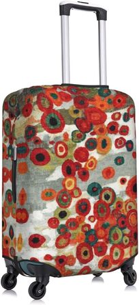 Чохол на валізу Абстрактні квіти, еластичний, водостійкий, захист валізи для подорожей та роботи (для валіз розміром 45,7 - 81,3 см), Чорний, Великий розмір