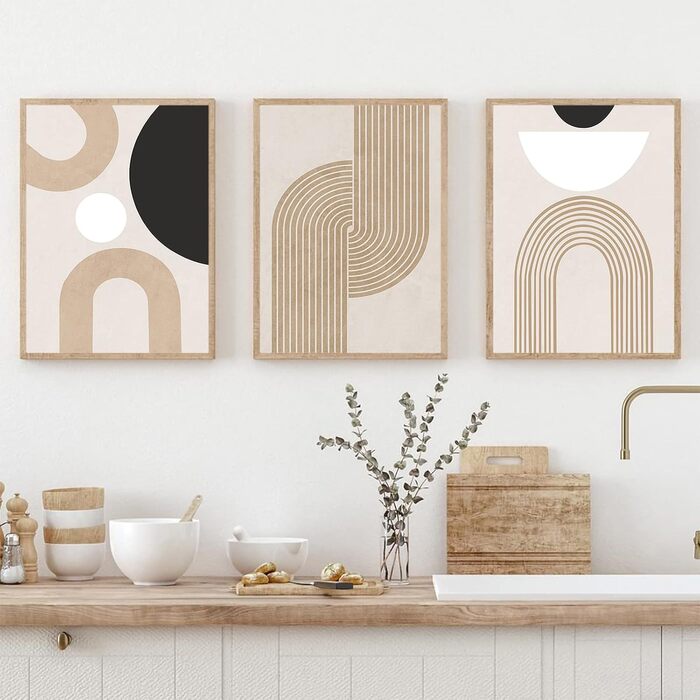 Преміум набір плакатів, сучасне абстрактне мистецтво настінне мистецтво, без рамки художній друк полотна картини, бохо-деко картин