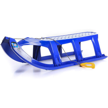 Дитячі санки пластикові санчата металеві полози Tatra 3 кольори (сині)