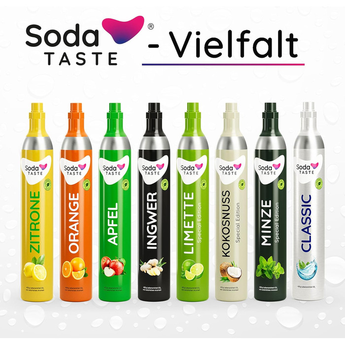 Економ-пакет Mysoda Woody - поновлювана деревна композитна содова з пластиковою пляшкою 1 л без бісфенолу А, класичним циліндром CO2 балон CO2 вапна (сірий)