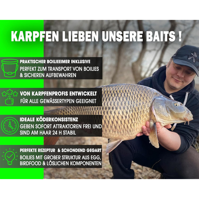 Суміш для бойлів Magic Baits у ємності 4 кг, годівничні бойли, карпфенбойли, приманки для коропа